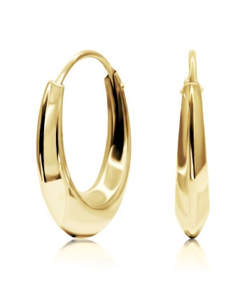 1Micron Gold Plated Classy Hoop Earring HO-1695-GP